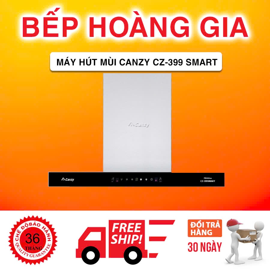 Máy hút mùi Canzy CZ 399 Smart Kiểu Dáng chữ T êm ái, lực hút lớn, Công suất lớn
