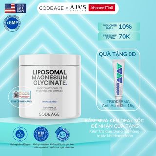 Viên uống bổ sung Magie Codeage Liposomal Magnesium Glycinate 240 Viên - AJA'S SKINLAB