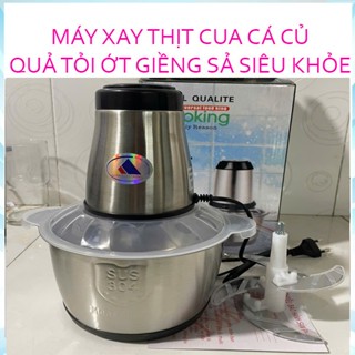 [ Bảo Hành 1 NĂM ] Máy xay thịt, cối xay thực phẩm inox 304 dung tích 2LIT - Máy xay thịt cá đa năng xay sinh tố giò chả