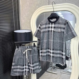 Bộ Cộc Nam Nữ Búp Be Rỳ Thêu Dệt Bộ Cộc Mặc Hè Kẻ Caro B.B.R phối màu quần dây rút dệt