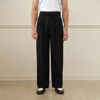 Quần Âu Cạp Cao Form Rộng - Best Seller Wide Leg Trousers B Brown