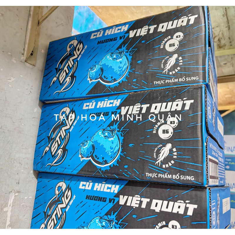 THÙNG 24 LON STING XANH / STING BLUEBERRY ( 24 LON X 320ML)