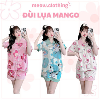 Đồ Bộ Mặc Nhà Pijama Tay Ngắn Quần Đùi Chất Liệu Mango Mềm Mịn Mát - Meow Clothing
