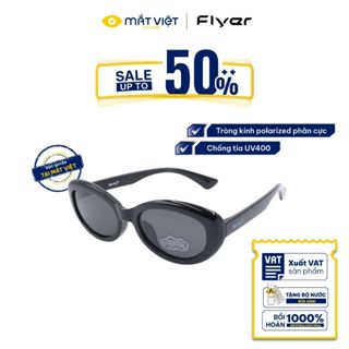Kính Mát Trẻ em FLYER F51823 C13, Kính Mát Nhựa Teflon, Kính Mát Tròn, Mắt Kính Chính Hãng Mắt Việt