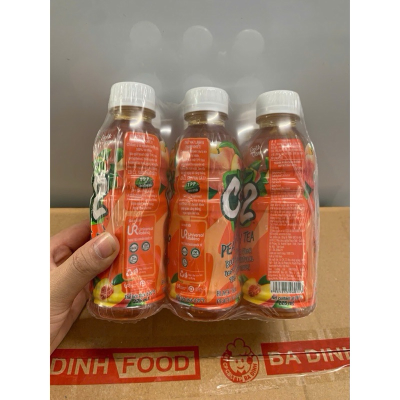 Lốc 6 chai C2 225ml Hương vị Đào