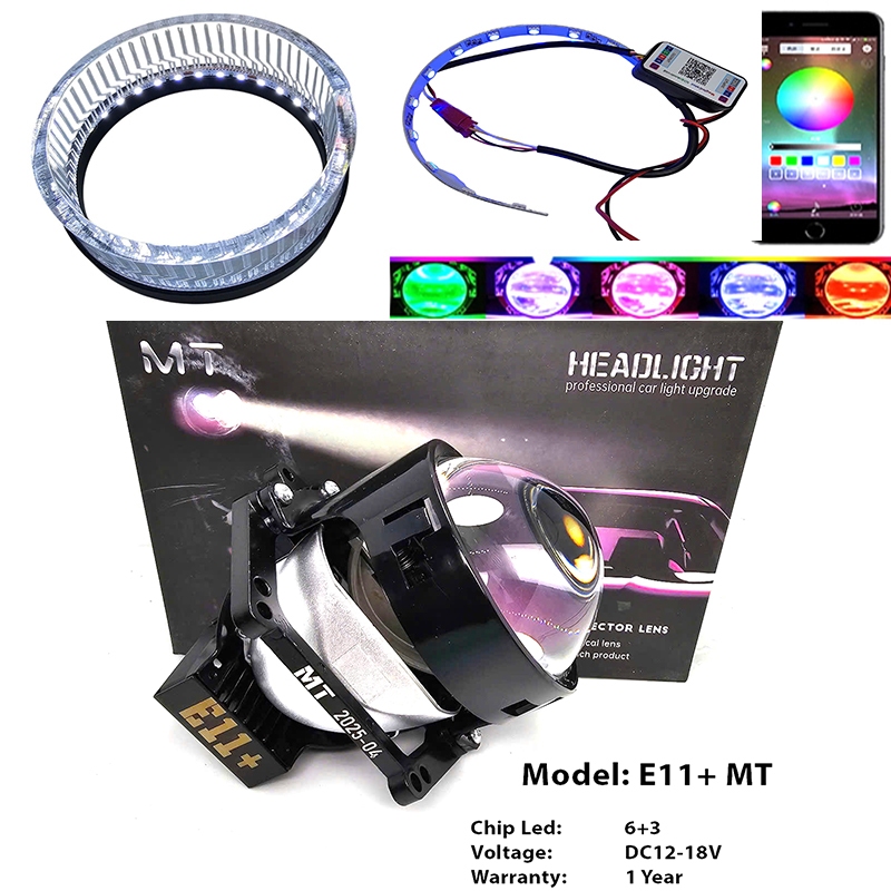 (3D+MQ APP)Bi pha led 3.0 E11+ Bản nâng cấp có tâm trợ pha công suất 65W