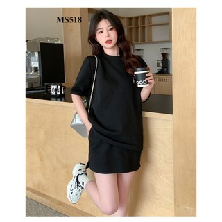  Bộ bầu SUNNA thiết kế chân váy thanh lịch,chất liệu mềm mại Đầm Bầu Hàn Quốc  MS518 
