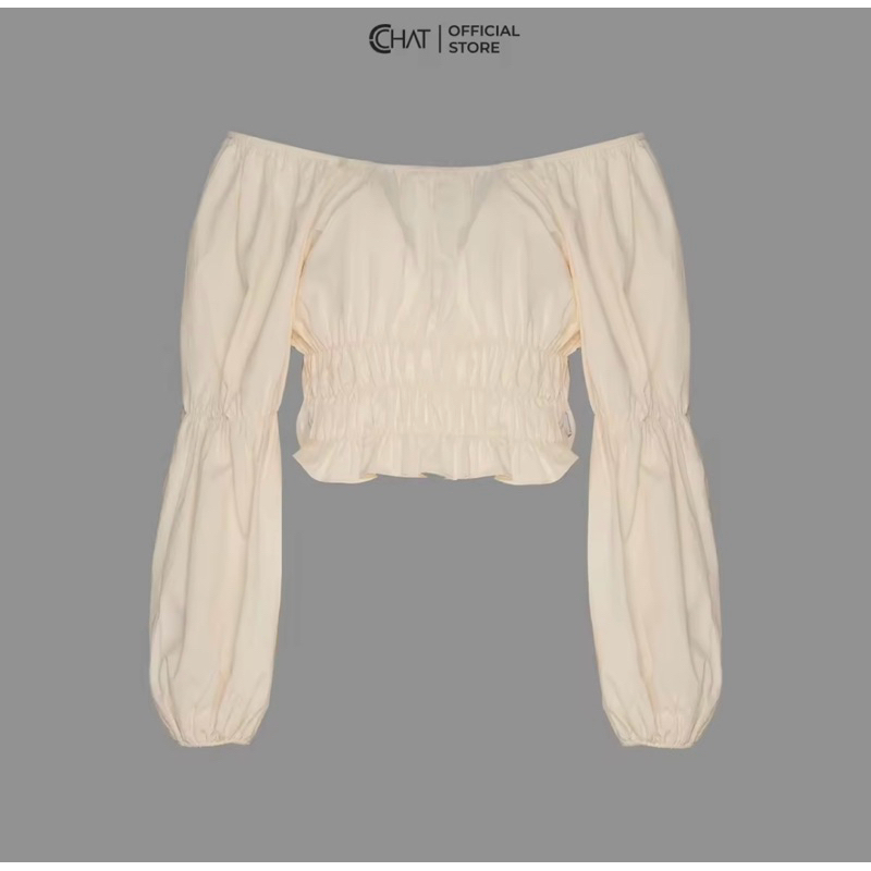 áo trễ vai chun eo cchats