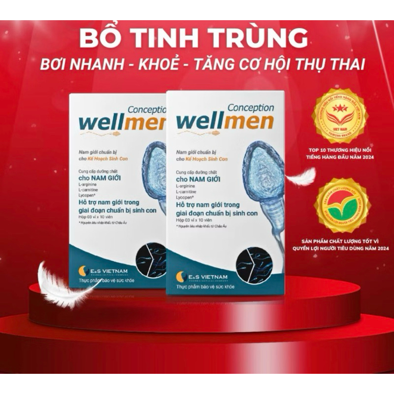 Bổ Trùng Wellmen Conception Cải Thiện Toàn Diện Chất Lượng Tinh Trùng,Tăng Sức Khỏe Nam Giới