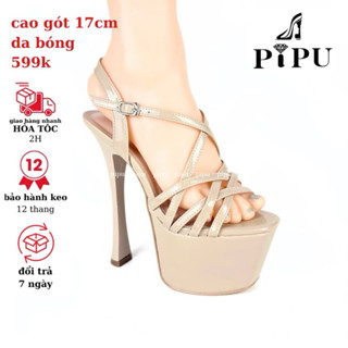 giày cao goát hoa hậu 17cm ,sandal cao gót đế  thời trang PIPU catwalk giày cưới  028 gót ly 17cm