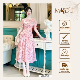 Váy Tiểu Thư MDU4149 Họa Tiết Hoa Anh Đào Dáng Váy Xòe Nhẹ Nhàng Từ MDU K32-D1-1