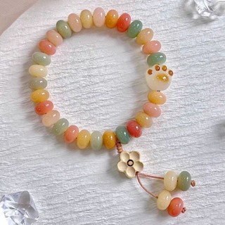  Vòng Tay Hạt Bồ Đề Bối Châu Màu Macaron Xinh Xắn Dễ Thương Size 9*6mm 