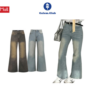 Quần jean ỐNG LOE Calem.Club  wash màu dáng dài tôn dáng Pants Nữ Women jean ống loe