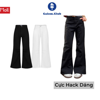 Quần KAKI JEAN  ỐNG LOE Calem.Club dáng dài form ống loe  cạp cao tôn dáng