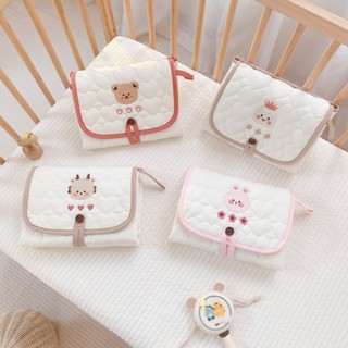 Miếng lót chống thấm miếng lót thay bỉm gấp gọn cho bé cotton cao cấp, gấp gọn tiện dụng