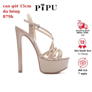 giày cao gót hoa hậu 15cm chuẩn sandals cao gót đế đúp,giày dép nữ thời trang pipu 28CH 15cm