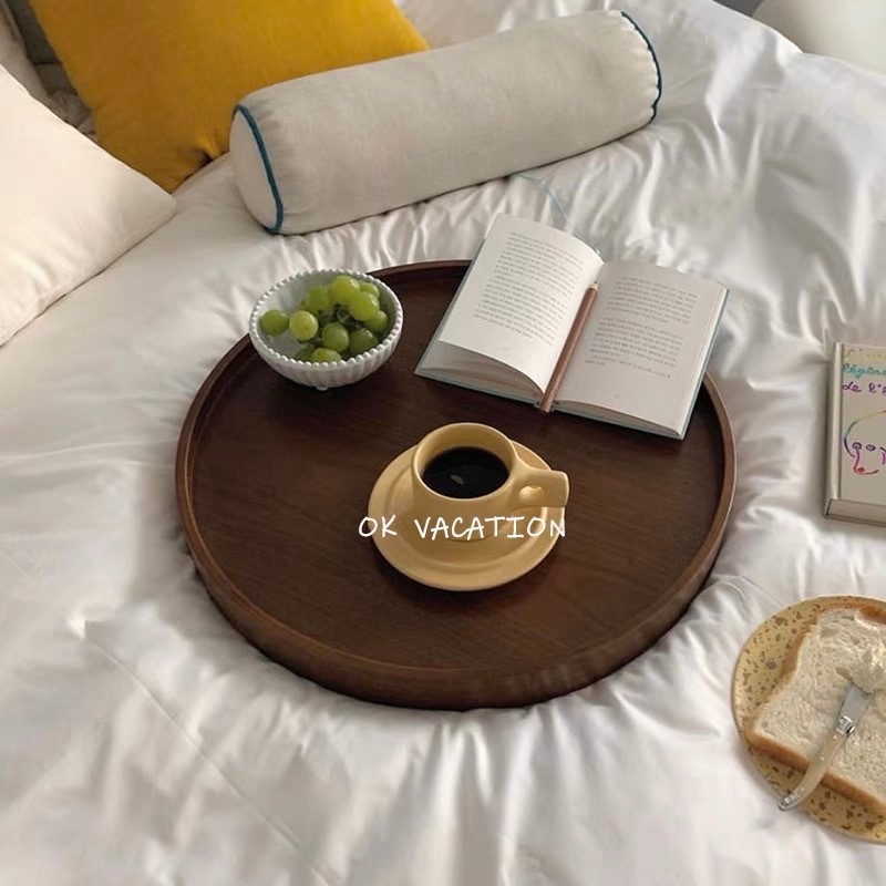 Khay gỗ trang trí decor , đĩa gỗ đựng đồ