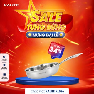 Chảo inox nguyên khối 3 lớp TRIPRO KALITE KL826, đường kính 26 cm, chống dính tự thân, phù hợp với mọi loại bếp, BH 24T
