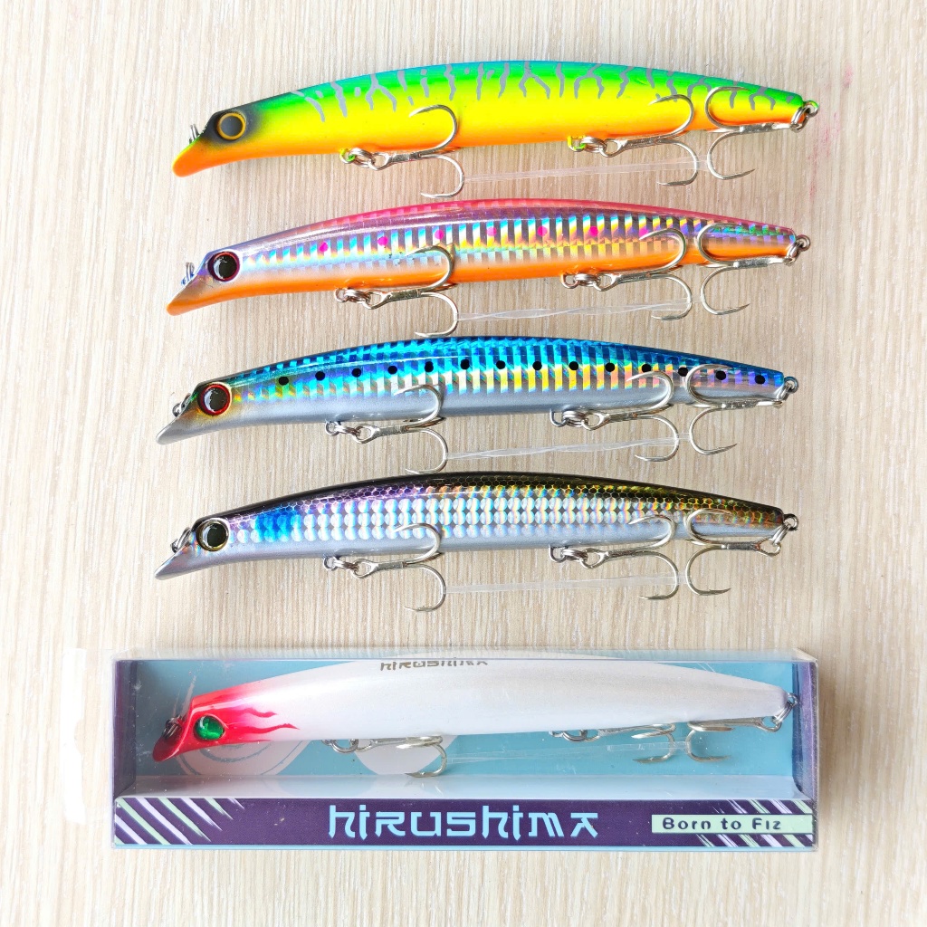 Mồi giả câu lure HIRUSHIMA MINNOW LIPLESS 130 130mm 15.5g