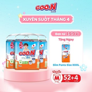 [V]Bộ 3 Tã quần GOO.N Slim Pants size M52+4/L46+4/XL44+4/XXL42+4/XXXL28+4
