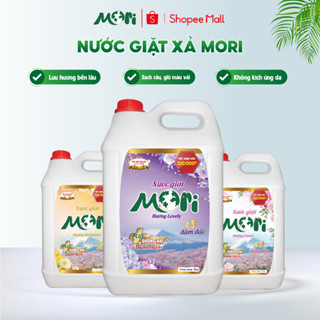 Nước giặt xả Mori 10l thơm lâu, giat xa quần áo 2 trong 1 cửa trên, cửa trước