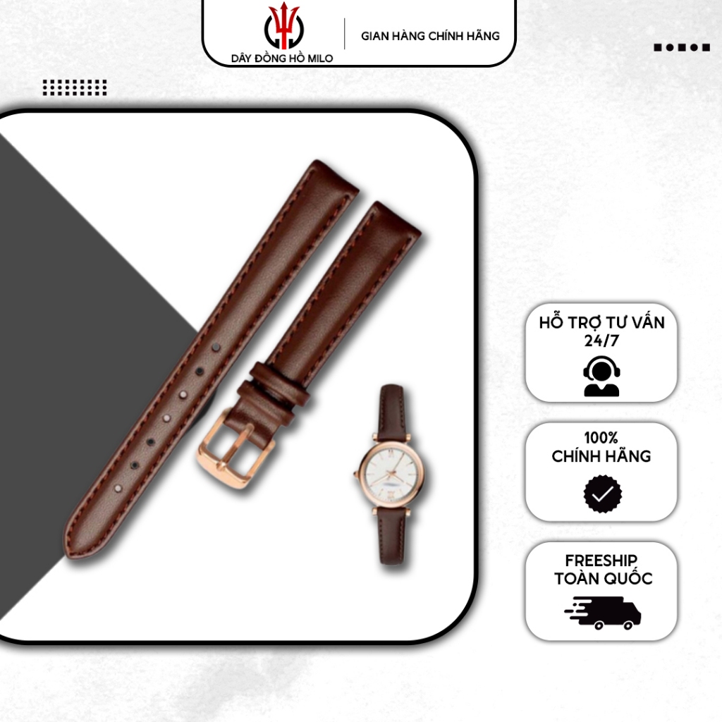  Dây Đeo Đồng Hồ Da Bò 2 Mặt CHỐT THÔNG MINH BO-27 Cao Cấp Nhiều Size 10 12 13 14 15 16 17 18 19 20 21 22 24mm 