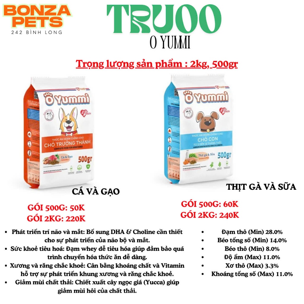 O YUMMI - HẠT DINH DƯỠNG CHO CHÓ
