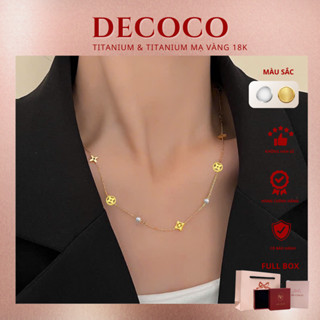  Dây chuyền nữ DECOCO four leaves necklace Luvia titan không han gỉ   kèm Túi giấy + Hộp + Thiệp   