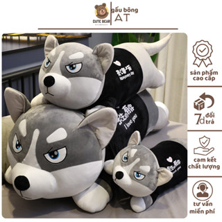 Gấu Bông Chó Ngáo Chó Husky Chó Ngáo , Làm Gối Ôm Deco, Đủ Size 1m-1m6