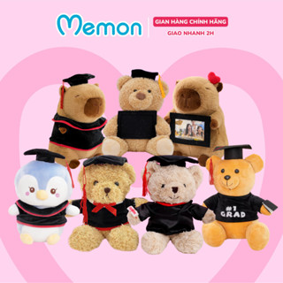 Gấu bông tốt nghiệp hoạt hình Memon thú nhồi bông gấu cử nhân mềm mịn cao cấp