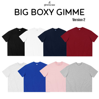 [MỚI] Áo Thun Trơn Big Boxy Ver.2 Gimme - Viền Cổ Chỉ Nổi  - Premium Cotton 250gsm Cotton 2 Chiều - GMBX7
