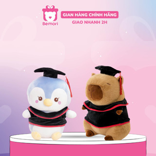 Gấu bông tốt nghiệp capybara Bemori gấu bông cử nhân cánh cụt 30cm cao cấp