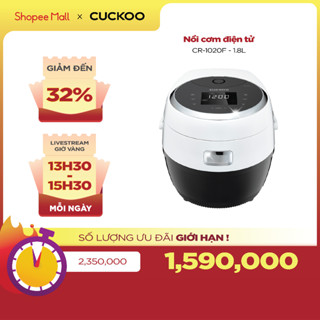 Nồi cơm điện tử Cuckoo 1,8 lít CR-1020F- Bảng điều khiển LED-Lòng nồi chống dính-Chất lượng Hàn Quốc- chính hãng Cuckoo