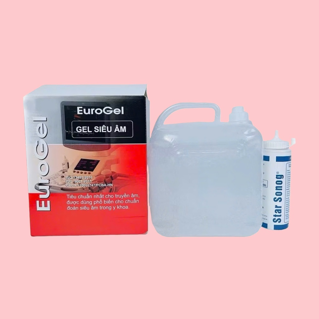 Gel Lạnh Triệt Lông , Siêu Âm EURO GEL 5 Lít Màu Trắng Tặng Kèm Bình Nhỏ 250ml