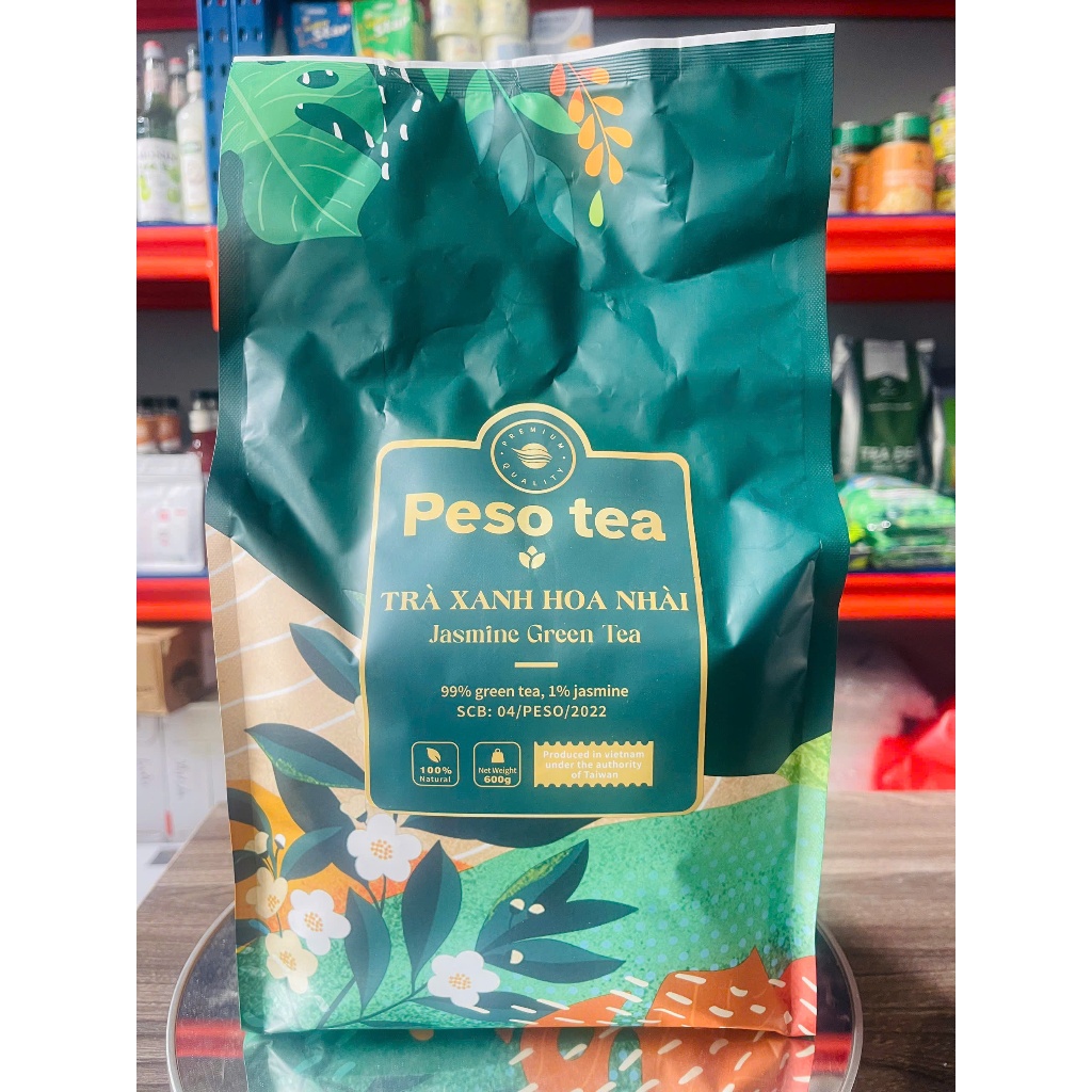 Trà Xanh Hoa Nhài Peso (Jasmine Green tea) - Gói 600GR