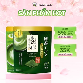 Bột trà sữa trà xanh Matcha Milk Kataoka 150g / 190g - Hachi Hachi Japan Shop