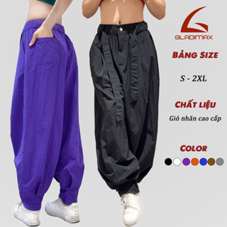  Quần Dáng Thụng Gladimax HR138 Lưng Chun Nữ Vải Gió 4 Túi Dễ Dàng Vận Động Thời Trang Cá Tính 2025 