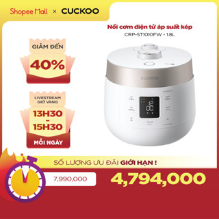 Nồi cơm điện tử áp suất kép Cuckoo 1.8L CRP-ST1010FW - Lòng nồi phủ men Xwall độc quyền