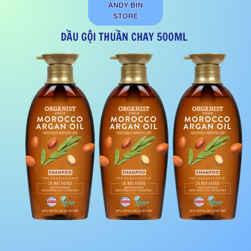 Dầu gội nuôi dưỡng tóc Organist dành cho tóc hư tổn Tinh dầu Morocco Argan 500ml