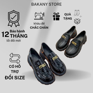 Giày Đốc Miu Miu, Giày Oxford Nữ Màu Đen Da Bóng - Da Mềm Bản Cao Cấp (CÓ HỖ TRỢ ĐỔI SIZE) Mã N05