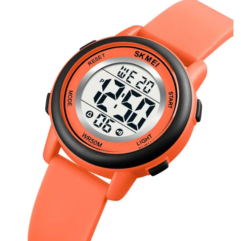 Đồng hồ SKMEI chính hãng hiển thị kỹ thuật số chống thấm nước dây dẻo bền bỉ có chức năng bấm giờ cho trẻ em
