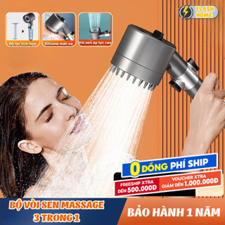   HÀNG LOẠI 1  Vòi sen tăng áp ba chế độ áp suất cao HOMEFL tích hợp bàn chải massage cơ thể 