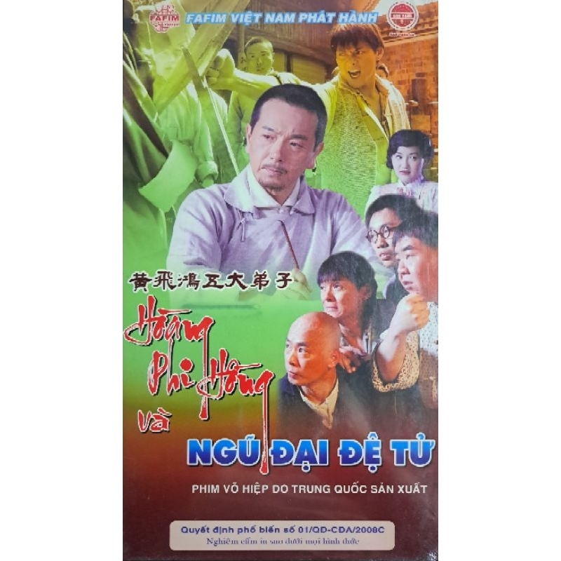 DVD GỐC phim Hoàng Phi Hồng và Ngũ Đại Đệ Tử ( 10 dvd )