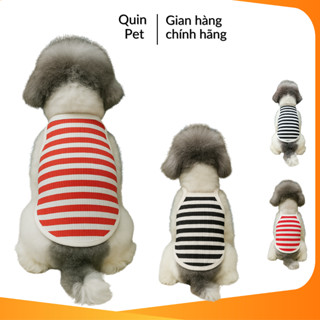 Quin Pet Áo thun co giãn tốt cho thú cưng, áo cho chó mèo, áo kẻ cho chó mèo