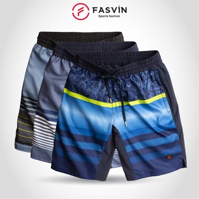 Quần short đùi nam in thăng hoa Fasvin S21466.HN vải gió cạp chun in hoa tiết đẹp co giãn mềm mát