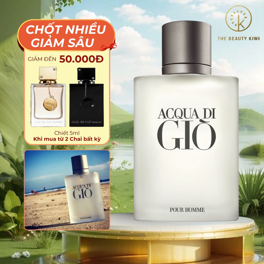 Nước hoa nam chính hãng - Acqua di Giò Pour Homme chiết 5ml - Hấp dẫn, Tươi mát - The Beauty Kiwi