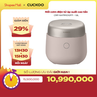 Nồi cơm điện áp suất kép cao tần Cuckoo 1.8L CRP-NHTR1010FP- Màu hồng đất-Lòng nồi phủ men Xwall độc quyền
