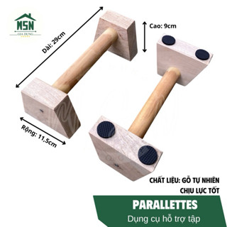  Parallettes Gỗ - Dụng Cụ Chống Đẩy Hít Đất Tập Luyện,... Gỗ Tự Nhiên 