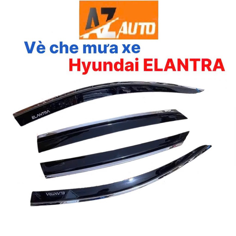 Vè Che Mưa Hyundai Elantra 2018–2025 Chỉ Inox Cao Cấp