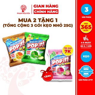 [MUA 2 TẶNG 1] Tổng cộng 3 Gói Nhỏ Kẹo Dẻo Thiên Thạch Từ Nước Ép Trái Cây Popit 25g | Đồ ăn vặt